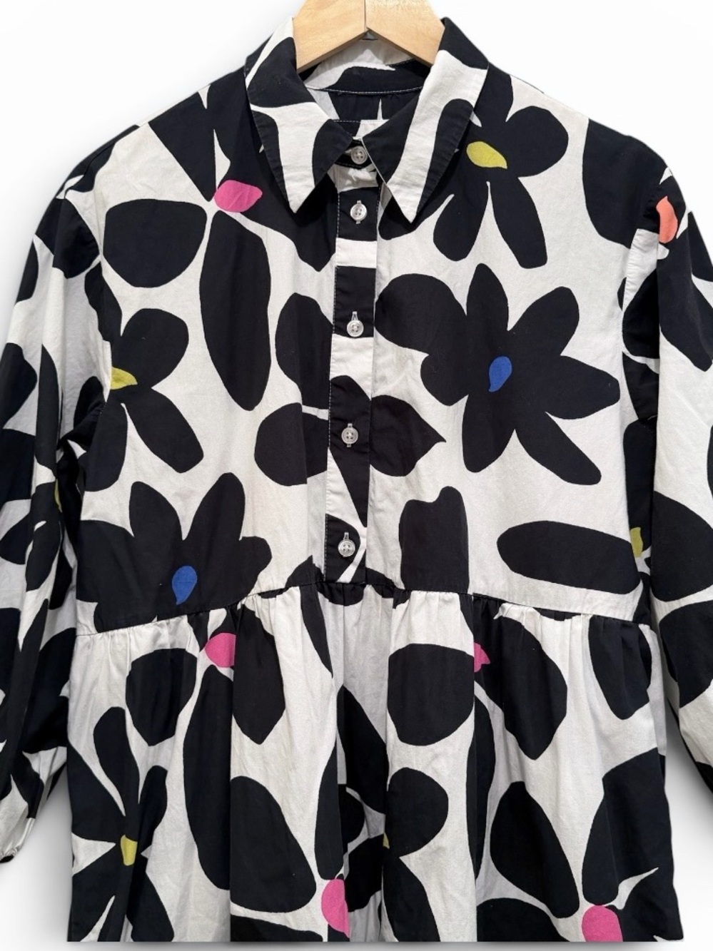MAEVE x ANTHROPOLOGIE The Bettina Tiered Midi Shirt Dress M - Picture 4 of 12